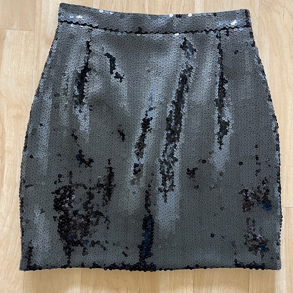 Saint Laurent black sequin mini skirt